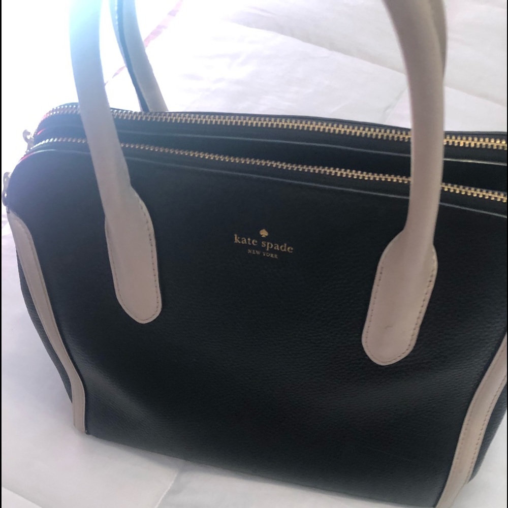 Kate Spade black and off white purse